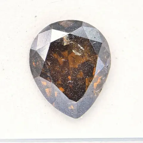 1 pcs Diamant - 2.14 ct - Peer - Natural Fancy Deep Orangy