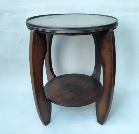 Rooktafeltje met gasplaat en koperen rand (1)