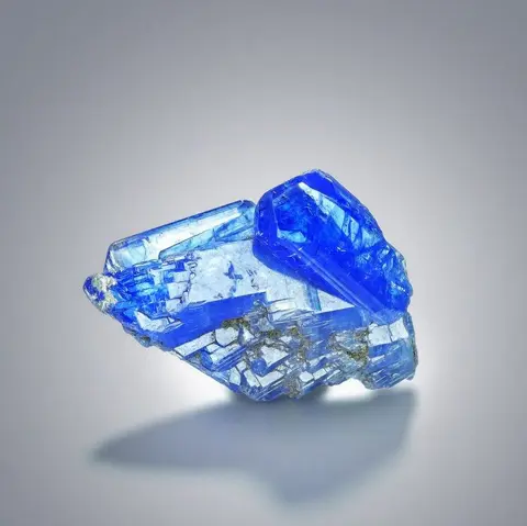 Fantastisch Pleochroïsme ZOISITE var. TANZANITE met GRAFIET