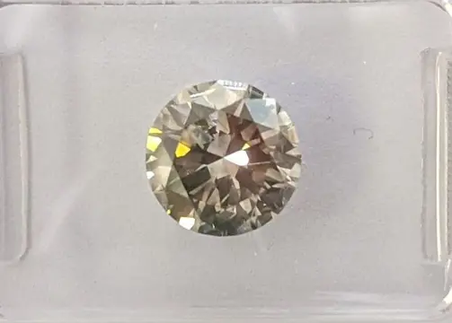 Diamant - 1.64 ct - Rond - Fancy Brownish Gray - SI2 - No