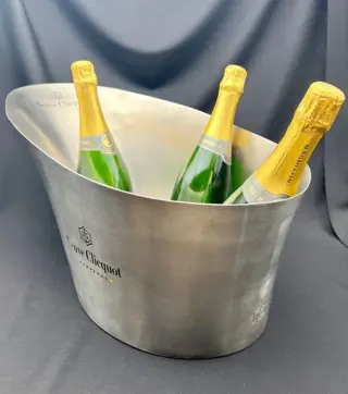 Veuve Clicquot - bassin - Art Deco - Geborsteld metaal -