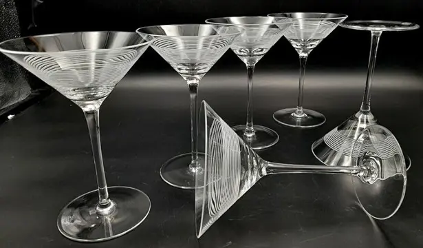 Carlo Masini - Martini glazen (6) - Kristal