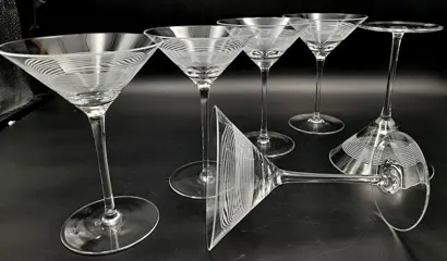 Carlo Masini - Martini glazen (6) - Kristal