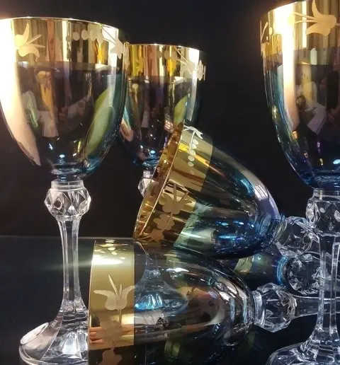 F.lli Fumo cristalleria - Wijnglazen (6) - .999 (24 kt)