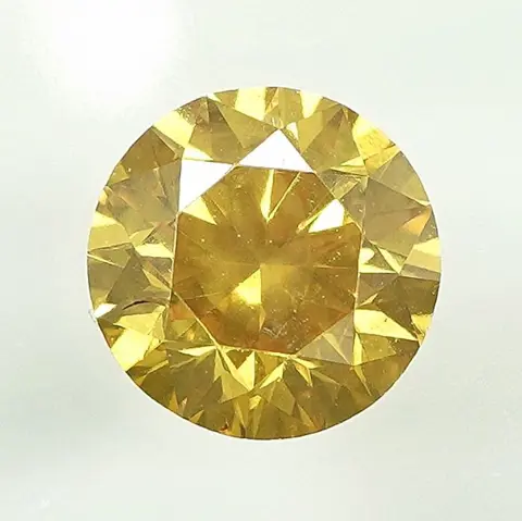 Diamant - 0.49 ct - Briljant - Natural Fancy Intense Orangy