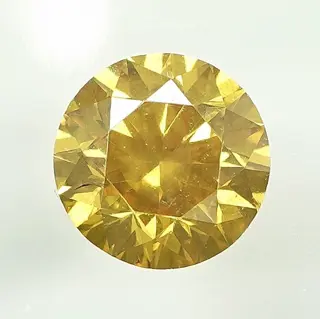 Diamant - 0.49 ct - Briljant - Natural Fancy Intense Orangy