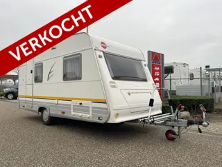 Buerstner Fun 430 TN Keuken | Vastbed met Lattenbodem | Voortent | Fietsenrek | Ringverwarming | Cas