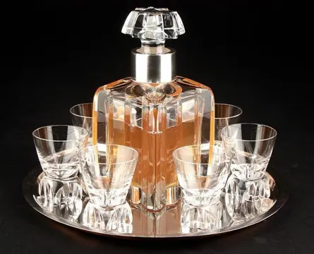 WMF - Karaf met glazen op dienblad - Art-Deco