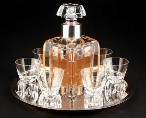 WMF - Karaf met glazen op dienblad - Art-Deco