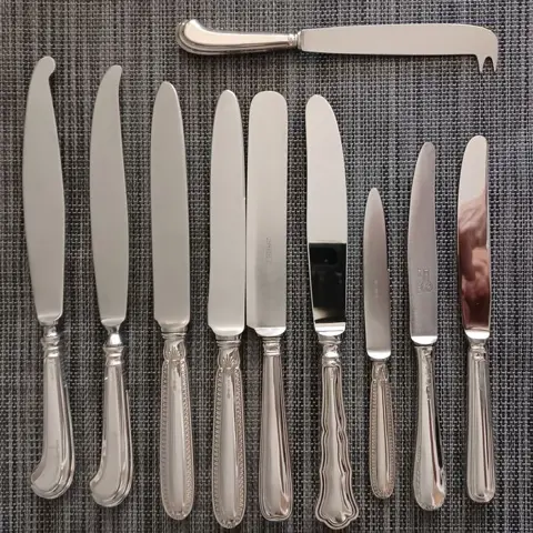 Tafelmessenset (10) - .800 zilver, .925 zilver - Stile