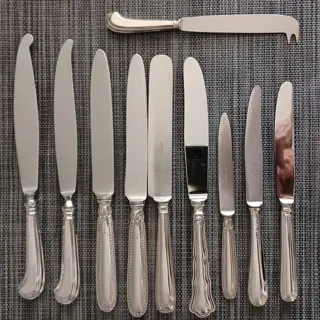 Tafelmessenset (10) - .800 zilver, .925 zilver - Stile