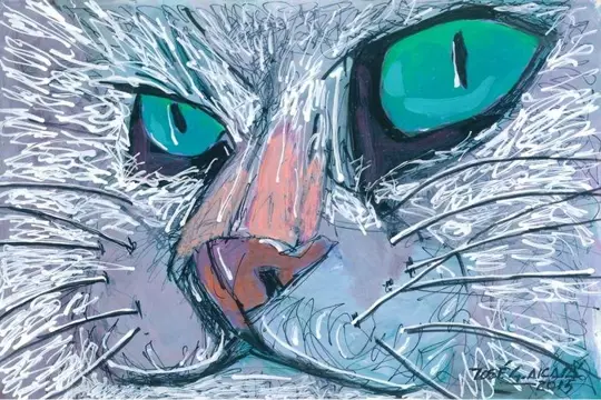 José G. Alcalá - Gato Blanco / Numerada y sellada