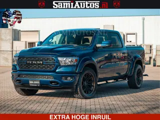 Dodge Ram SPORT | 5.7 V8 4x4 HEMI | PANORAMA DAK | GROOTSCHEM 12 INCH | LPG | Patriot Blue CREW CAB 
