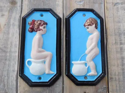 Toilet aanwijzing , toitet bord , wc bord , kado