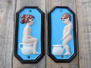 Toilet aanwijzing , toitet bord , wc bord , kado