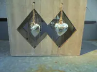 VAAS REAGEERBUIS - KOKER VAASJES 2 dlg GLAS h 13 X 16 CM Nieuw