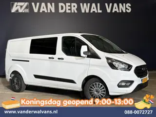 Ford Transit Custom 2.0 TDCI 131pk L2H1 Dubbele Cabine Euro6 Airco | 6-Zits | Cruisecontrol | 2550kg