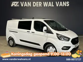 Ford Transit Custom 2.0 TDCI 131pk L2H1 Dubbele Cabine Euro6 Airco | 5-Zits | Xenon | Navigatie | Cr