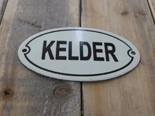 Deurbordje , emaille , kelderbordje