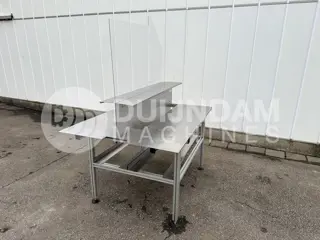 Werktafel Dubbelzijdig aluminium frame met roestvrijstalen bovenblad
