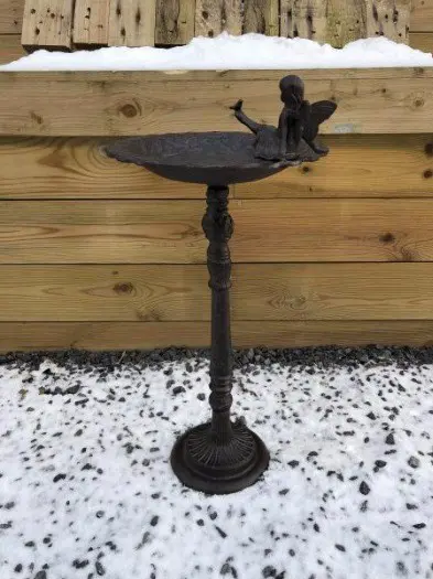 Vogelbad op hoge voet , vogelbad , vogel