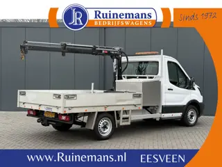 Ford Transit 2.0 TDCI EURO 6 / PICK UP / HIAB KRAAN T-CLX 013 / 2.7 TONS TREKHAAK / 34.988 KM! / 1e 