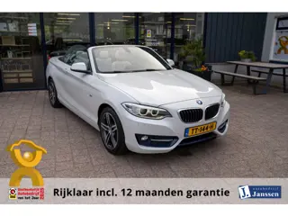 BMW 2-serie Cabrio 220i|Prijs rijklaar incl. 12 mnd garantie|Leder NAV Bluetooth Stoelverwarming LMV