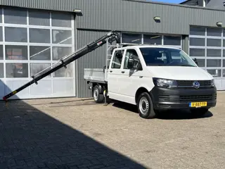 Volkswagen Transporter 2.0 TDI L2H1 DC Euro 6 Hiab 013T Laadkraan Pick up Dubbele cabine open laadba