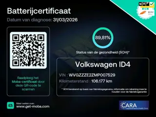 Volkswagen ID.4 First 77 kWh 90% SOH Apple Carplay 1e EIG Rijklaarprijs!