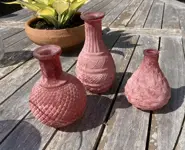 VAAS ROOD FLES, BOL en BUIK MAT 3 dlg set Nieuw