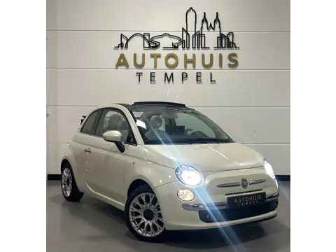 Fiat 500 C 1.2 Lounge Cabrio Carplay Airco Parkeersensoren Leder/Stof Isofix Nwe Apk 16Inch