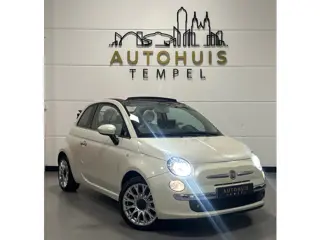 Fiat 500 C 1.2 Lounge Cabrio Carplay Airco Parkeersensoren Leder/Stof Isofix Nwe Apk 16Inch