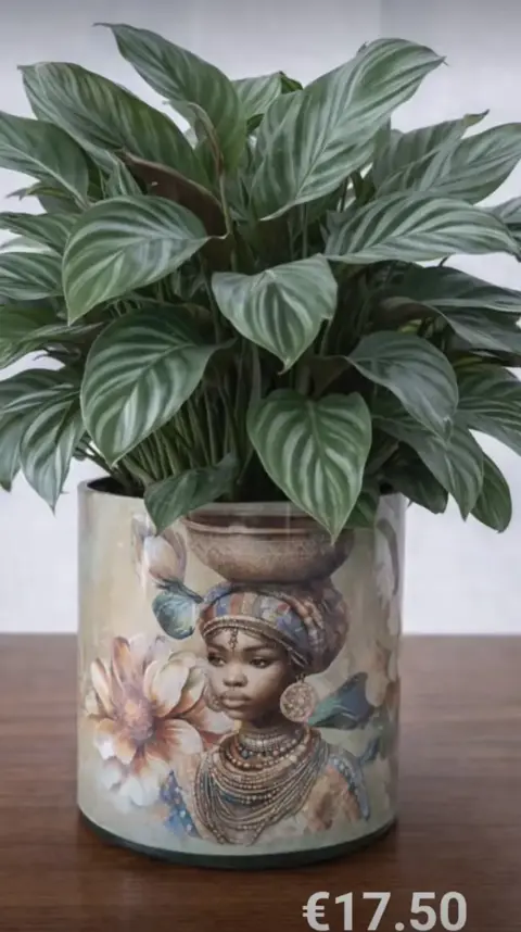 Glazen Decoupage vaas