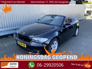 BMW 1 Serie Cabrio 118i Leer, Clima, Stoelvw, CC, Carplay, Windscherm, LM, nw. APK – Inruil Mogelijk