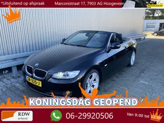 BMW 3 Serie Cabrio 320i High Executive AUTOMAAT, Leer, Navi, Clima, CC, PDC v/a, LM, – Inruil Mogeli