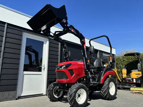 Yanmar SA222 minitractor met voorlader, gazonbanden, mini compact tractor
