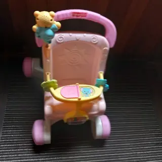 Fisher price, 2 in 1, babywalker en poppenwagen - met diverse speeltjes