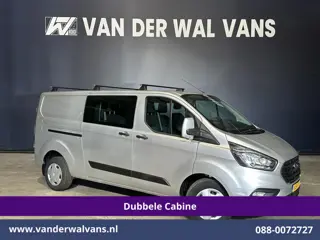 Ford Transit Custom 2.0 TDCI 131pk L2H1 Dubbele Cabine Euro6 Airco | 6-Zits | LED | Cruisecontrol | 