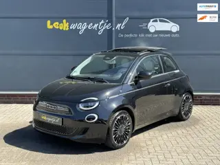 Fiat 500 e La Prima 42 kWh *schuifdak *leder *carplay *17”