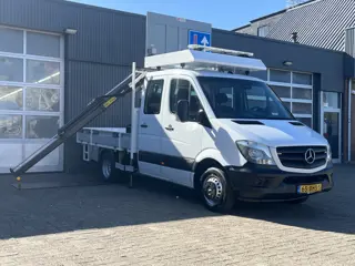 Mercedes-Benz Sprinter 514 CDI 366 Hiab Laadkraan 018T Trekhaak 3500kg Airco 6 persoons uitvoering O