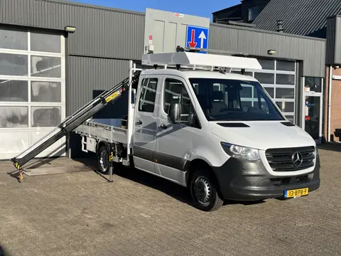Mercedes-Benz Sprinter 514 CDI 366 Hiab Laadkraan 018T Trekhaak 3500kg trekgewicht Airco 6-Persoons 