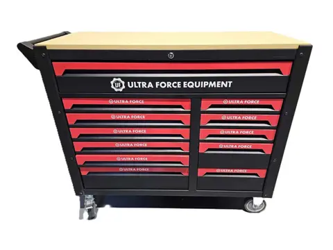 Ultra Force Equipment Redline XL gereedschapswagen 12 laden gevuld met 471 pcs