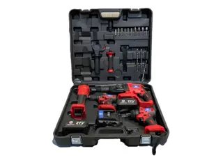 Ultra Force Equipment Accu gereedschapsset 4 in 1, schroefmachine, slagmoersleutel, boormachine en s