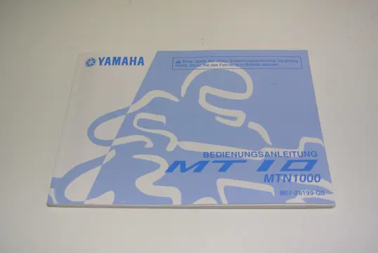 INSTRUCTIEBOEKJE Yamaha MT 10 2016 - 2021