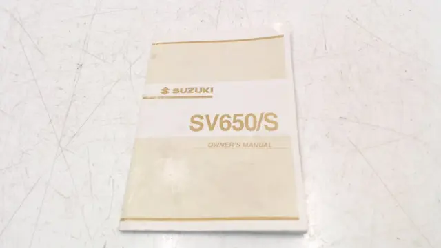 INSTRUCTIEBOEKJE Suzuki SV 650 2003 - 2009