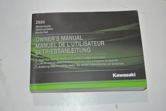 INSTRUCTIEBOEKJE Kawasaki Z 650 2020 - 2022