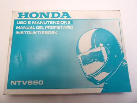INSTRUCTIEBOEKJE Honda NTV 650 1988 - 1997