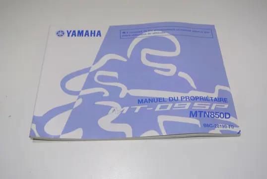 INSTRUCTIEBOEKJE Yamaha MT 09 2018 - 2020