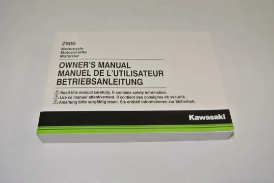 INSTRUCTIEBOEKJE Kawasaki Z 900 2017 - 2019