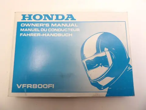 INSTRUCTIEBOEKJE Honda VFR 800 I 1998 - 2001